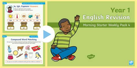 Year 1 English Revision Morning Starter Weekly PowerPoint Pack 4