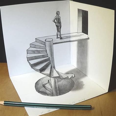 easy 3d drawings with pencil