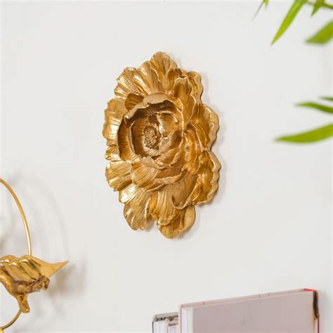 Flower Wall Decor Gold Online - Premium Wall Decoration | Nestasia
