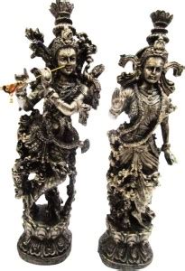 BRASS BLESSING Hindu Lord Radha Krishna - Poly Resin - Kanaiya (2721 ...
