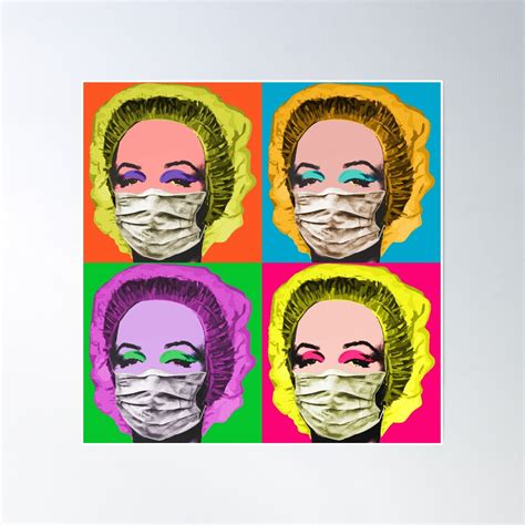 Nurse Pop Art Culture Icon Marilyn Monroe Andy-Warhol-Style Poster Wall ...