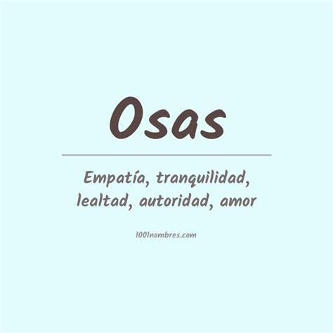 Significado del nombre Osas