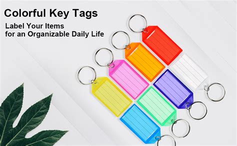 GLUN® Assorted 50-Pack Multicolor Keyring & Keychain Set | Plastic ...