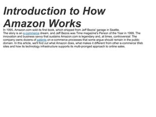 Image result for How Amazon Works