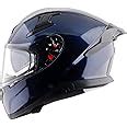 Axor Apex Solid ISI ECE DOT Certified Full Face Dual Visor Helmet for ...
