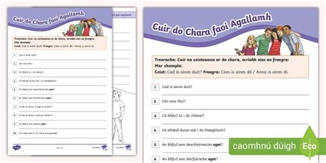 Interview Your Friend Worksheet | Interview as Gaeilge