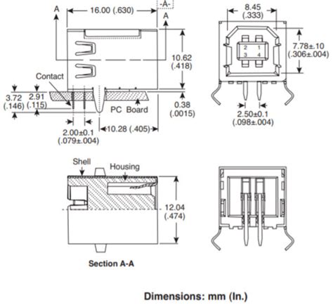 USB Type-B Female Connector – QuartzComponents