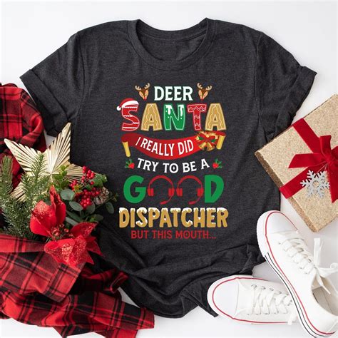Funny Dispatcher Christmas Shirt, Xmas Dispatcher Tee, Dispatcher Life ...