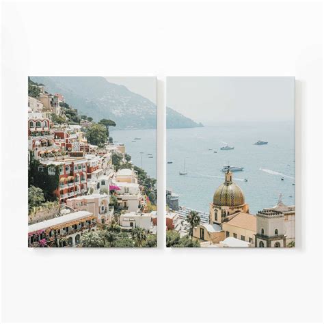 Breakwater Bay Positano Coastline Canvas Print | Wayfair