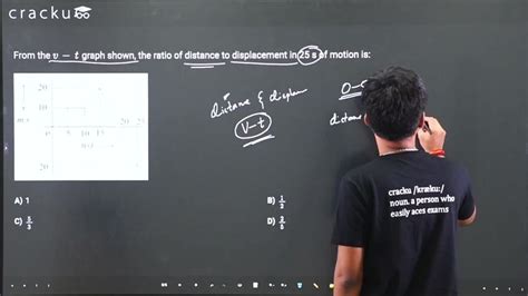 [Video] From the v - t graph shown, the ratio of distance to ...