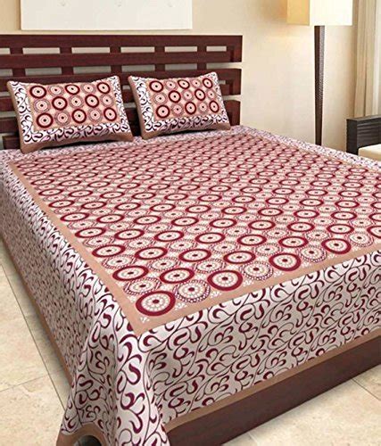 Jaipur Colours Japuri Rajasthani Cotton Printed Double Bed Sheet with ...