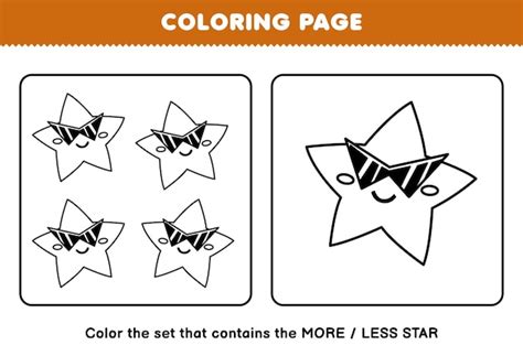 Gra edukacyjna dla dzieci kolorowanka mniej więcej obrazek cute cartoon ...