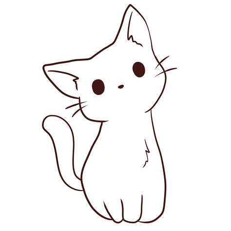 cat cartoon animal doodle kawaii anime coloring page cute illustration ...