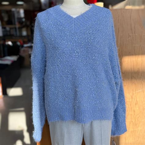 30%OFF CYNICALシニカル ラメ×フェザー×ネップヤーン Vネックニット 562-95107 | JXT-STYLE