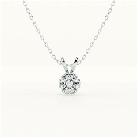 Floral Halo Diamond 925 Sterling Silver Necklace – PALMONAS