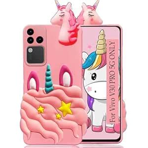 KC Back Cover for Vivo V30 Pro 5G - Cute Fairy Tale Horse Peeking ...