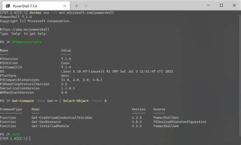 Running Docker From PowerShell 的图像结果