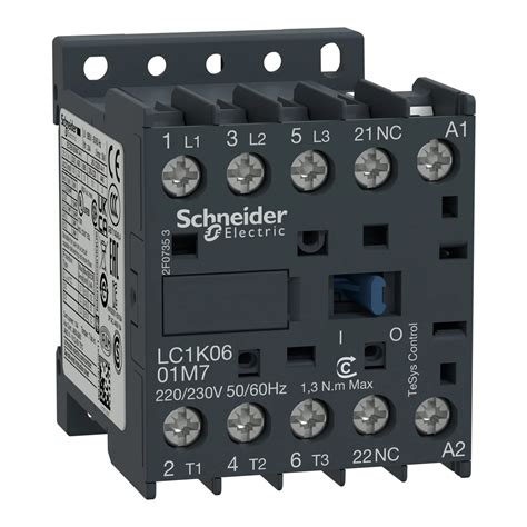Buy Schneider TeSys LC1K0601E7 6 Amp 3 Pole Power Contactor Online