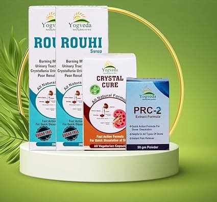 Buy Yogveda Complete Pack For Crystal Cure Capsule & Rouhi Syrup Combo ...