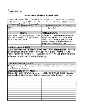 Fillable Online epa corrective action tracking form Fax Email Print ...