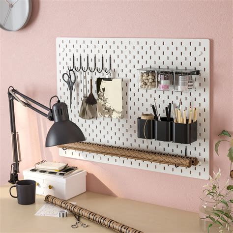 SKÅDIS pegboard, white, 76x56 cm (30x22") - IKEA