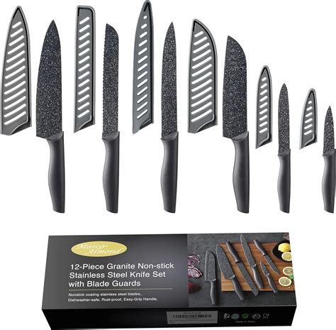 Amazon.com: Marco Almond Kitchen Knife Set, KYA39 12-Piece Chef Knife ...