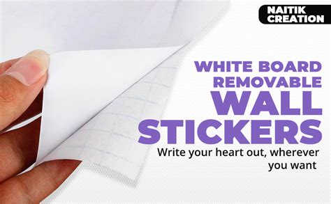 Naitik Creation 45x200 CM Whiteboard Sticker for Wall (1.5x6.5 Feet ...