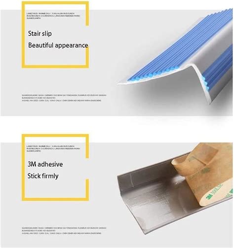 Buy SDYL Step Edge Trim Strips，Non Slip Rubber Stair Nosing Protector L ...
