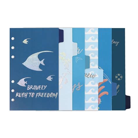 A6 Binder Dividers, 6 Ring Binder Index Divider Category Page Tab ...