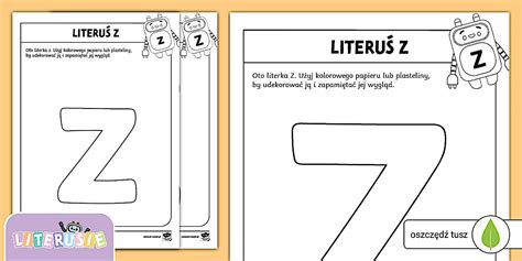 Literuś Z | Dekorowanie literki Z | Poznaj kształt litery Z