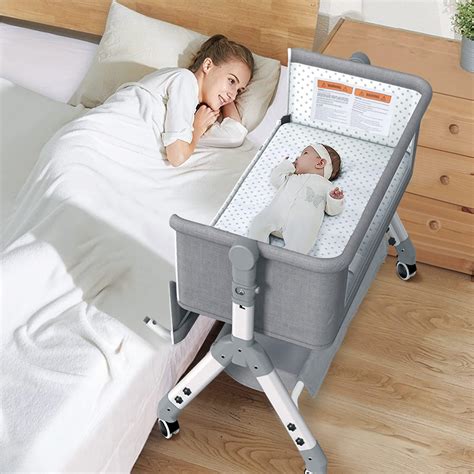 Amazon.com: Kisdream Baby Bassinet Bedside Co-Sleeper Bed: Portable ...