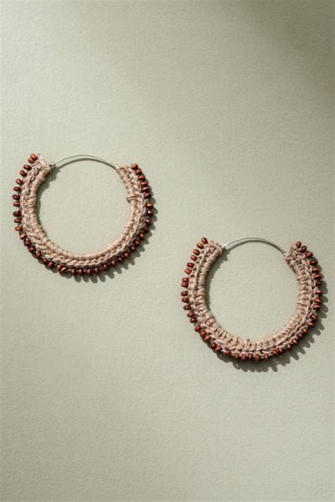 WHE Hand Crochet Jute And Bead Hoops – Okhaistore