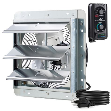 iLIVING 12" Wall Mounted Shutter Exhaust Fan, Automatic Shutter, with ...