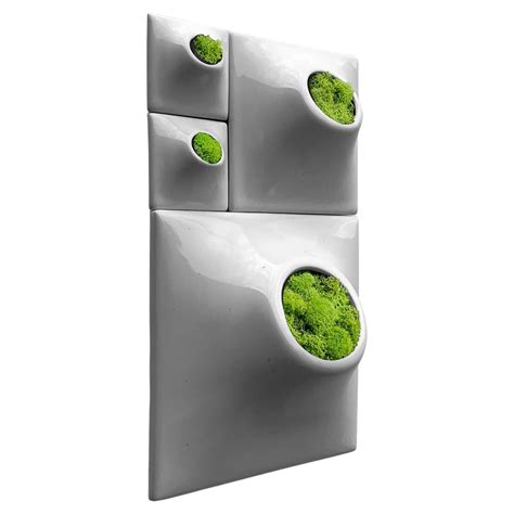 Modern Gray Wall Planter Set, Mid Century Modern Decor, Art Sculpture ...