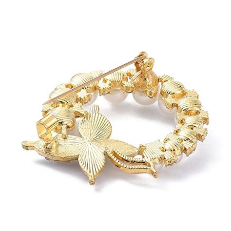 Buy Via Mazzini Gold Plated Pearl Studded Traditional Butterfly ...