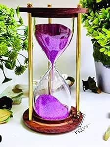 Norville® Wooden and Brass Sand Timer Hour Glass Sandglass Clock Ideal ...