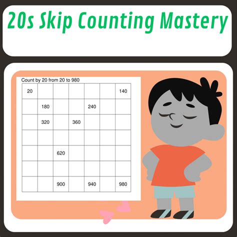 20s Skip Counting Mastery: Fun Math Practice for Students | Made By ...