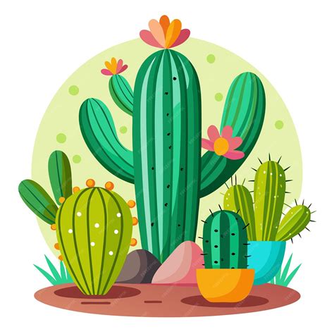 Cactus plants clipart vector art and illustration | Premium AI ...