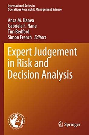 Buy Expert Judgement in Risk and Decision Analysis: 293 (International ...