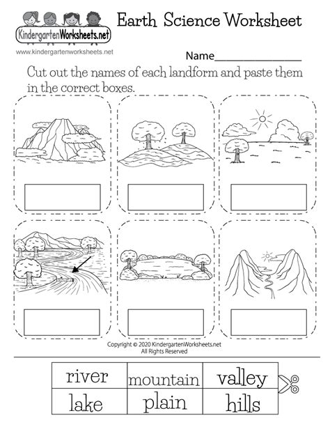 Landform Map Worksheet PDF 的图像结果