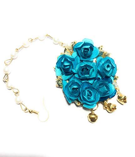 Buy Flower Maang Tika for Haldi, Mehandi and Wedding Functions for ...