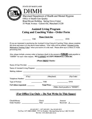 Assisted Living Cuing And Coaching Video Form - Fill and Sign Printable ...