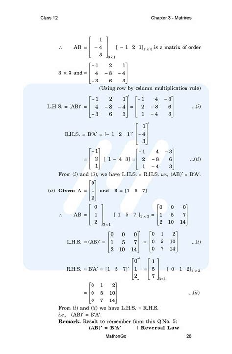 Image result for Class 12 Matrices NCERT
