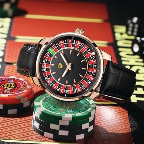 Benling Casino Watch for Men | Luxury Roulette Dial Set (with Chips ...