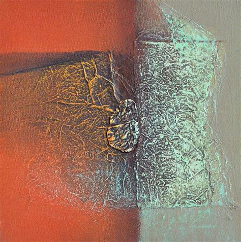 "Untitled 11": Red Mixed Media Painting by Sanju Jain | ArtZolo.com
