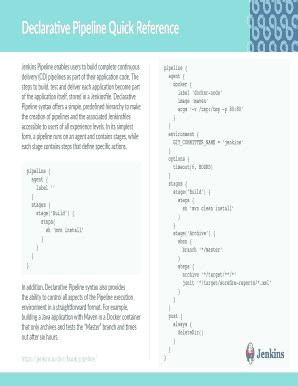 Fillable Online Declarative Pipeline Quick Reference Fax Email Print ...