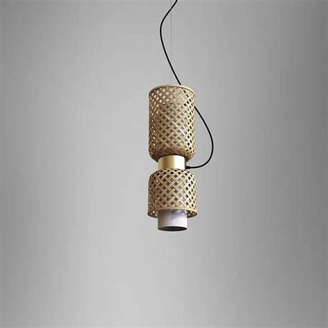 Shop Bamboo & Brass Finished Metamorphosis Pendant Lamp | Hanging Light ...