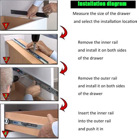 Buy RHSH 2 Pieces Table Extension Slides with Lock - Heavy Duty Drawer ...