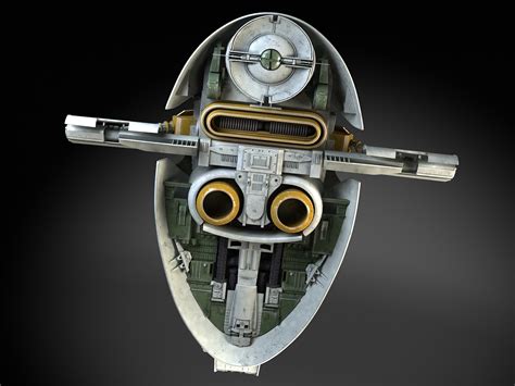 Star Wars Boba Fett Slave I space ship 3D Model $199 - .obj .max .lwo ...