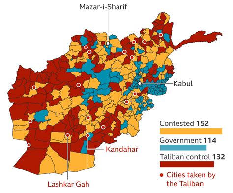 Mapping the advance of the Taliban in Afghanistan - BBC News